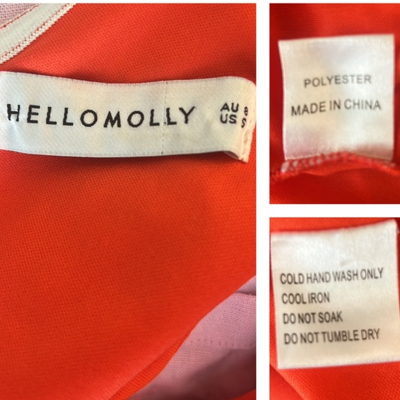 Hello Molly “Backstage Passes” One Shoulder Bodycon Mini Dress in Bright Red - S - Picture 12 of 15